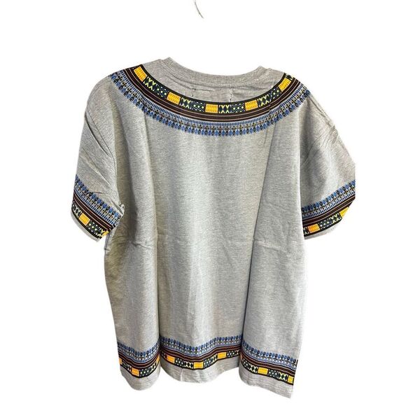 Hudson Unisex Aztec  Heather Gray Tee Shirt Sz XXL NWT - Picture 3 of 7